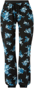 Cameo Rose Black Floral Print Joggers