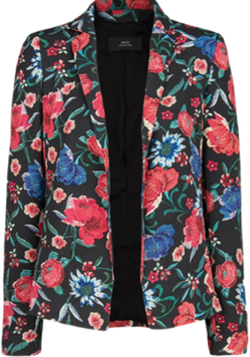 Floral print blazer