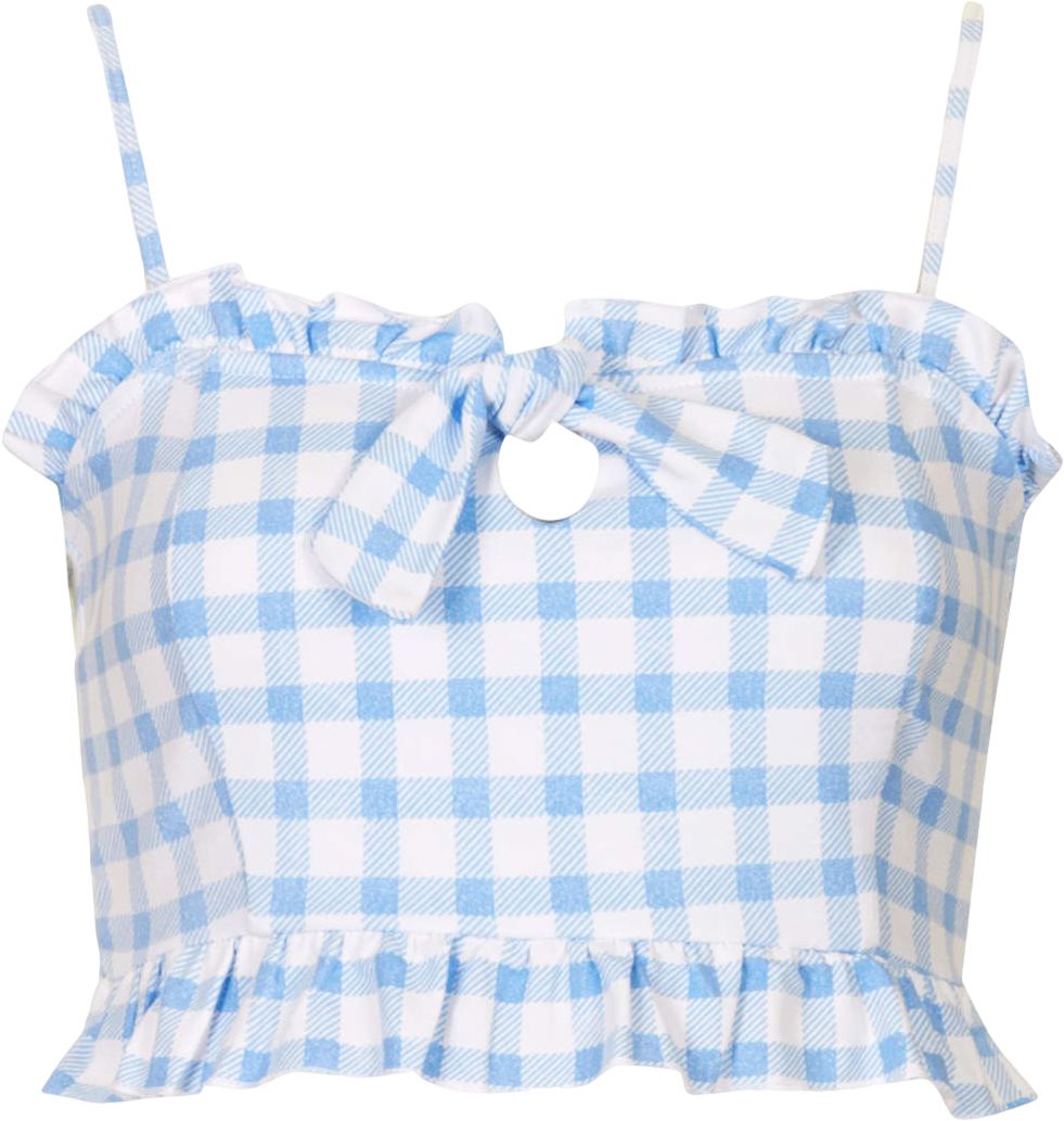 Gingham Frill Bralet