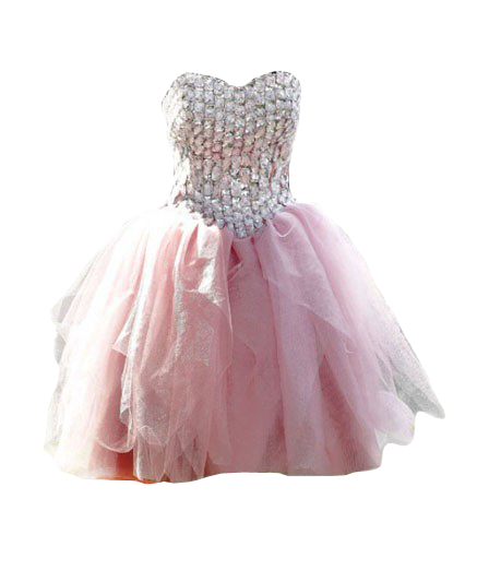 Diamond Sweetheart Neckline Tulle Prom Dress