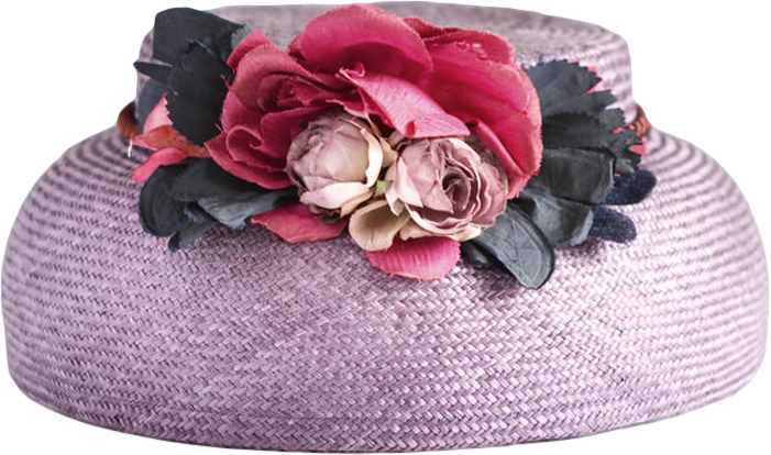 Lilac Cloche flowers Hat