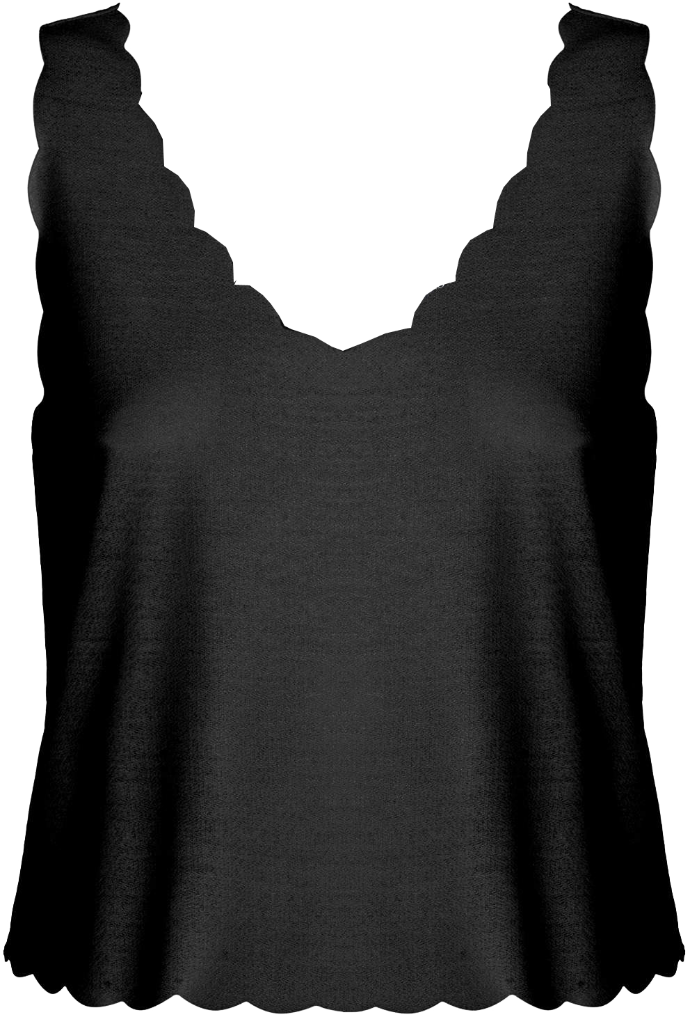Petite Scallop Crop Vest
