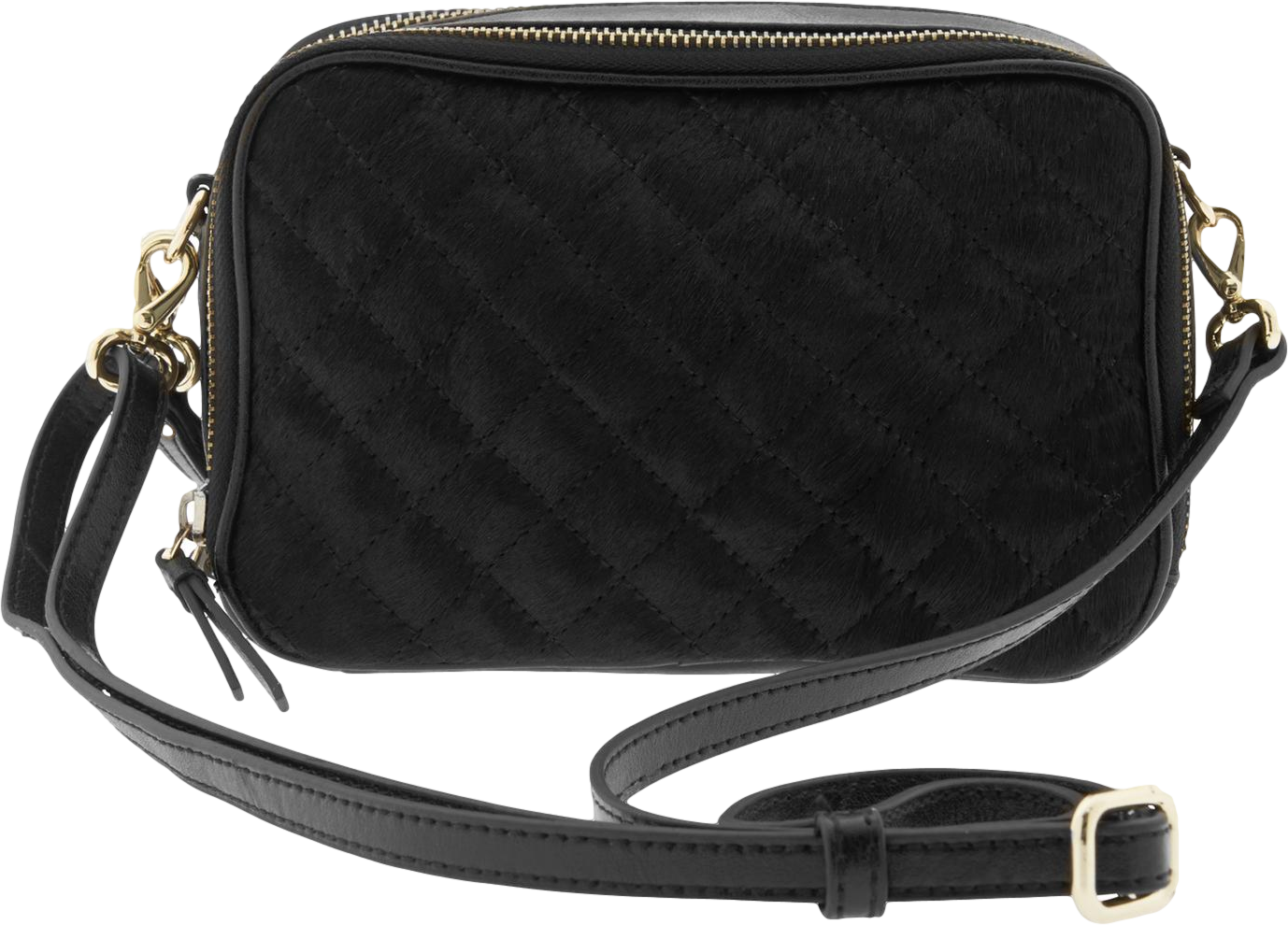 Harper Quilted Double-Zip Camera Crossbody
