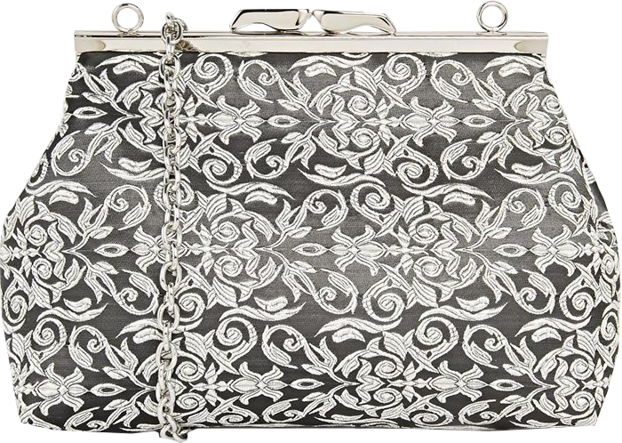 Vagabond Clip Top cross Body Bag in Brocade Embellishment