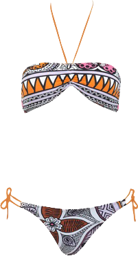 LILAC AZTEC BANDEAU BIKINI
