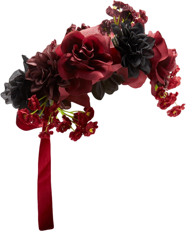 ASOS Halloween Flower Garland with Velvet Tie