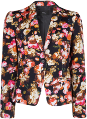 Floral print suit blazer