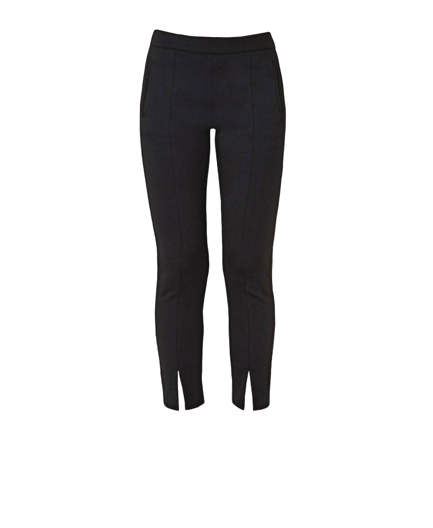 Simple Style Slit Seven Long Low Waist Pure Color Capris