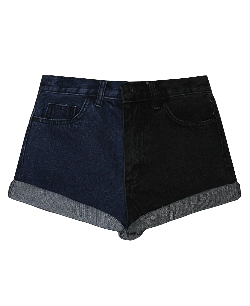 Mid and High Waist Denim Shorts