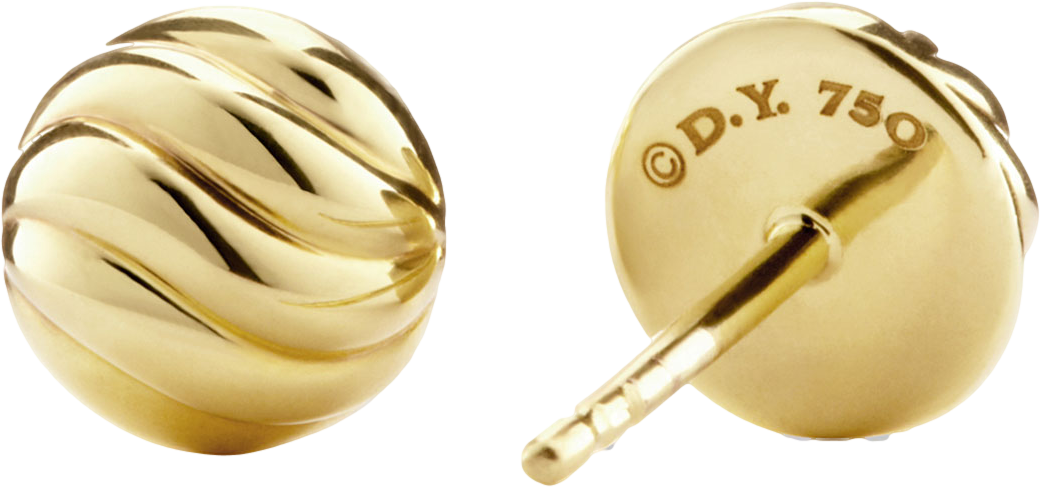 David Yurman Sculpted Cable Earring in Gold