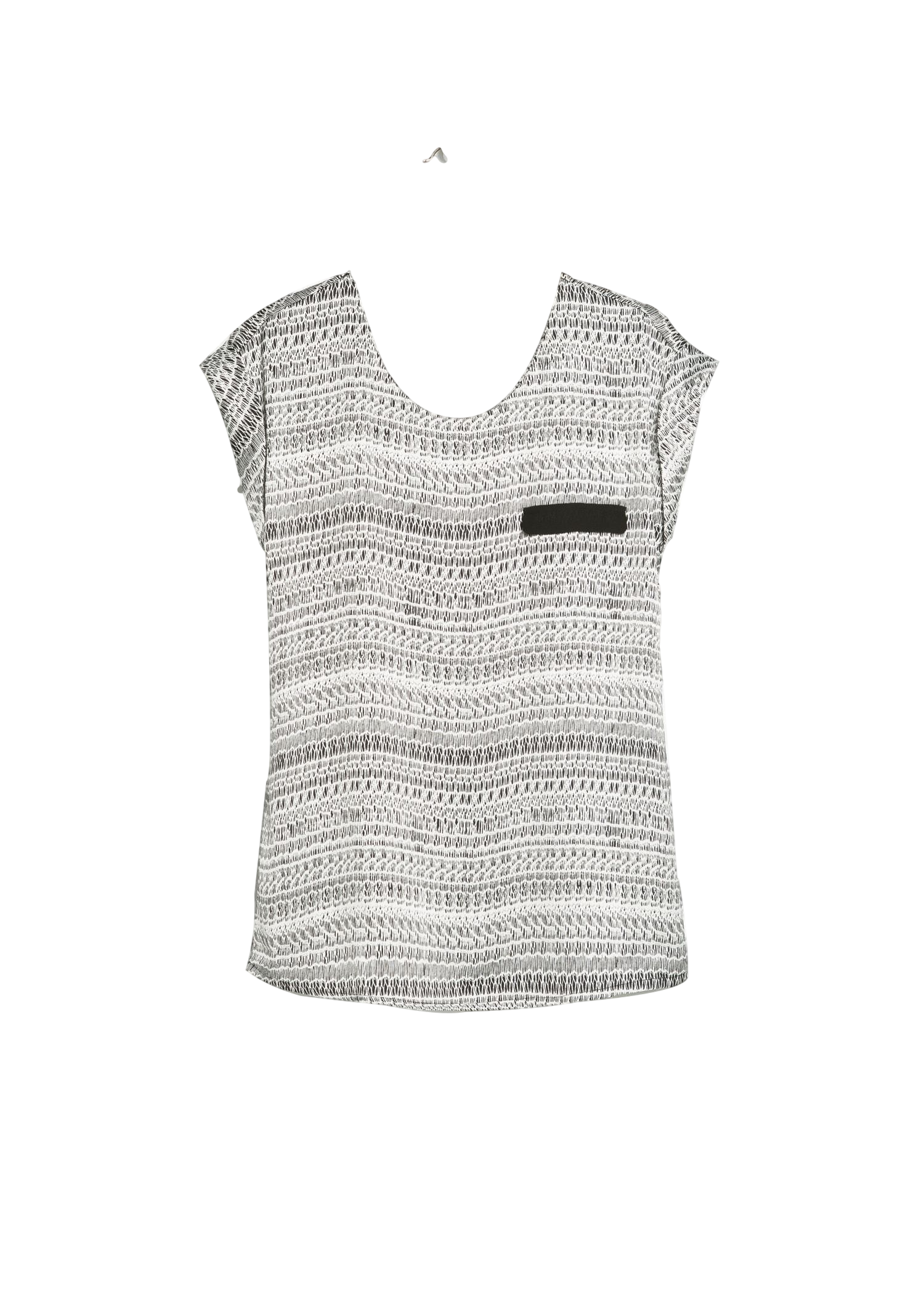 Contrast pocket blouse