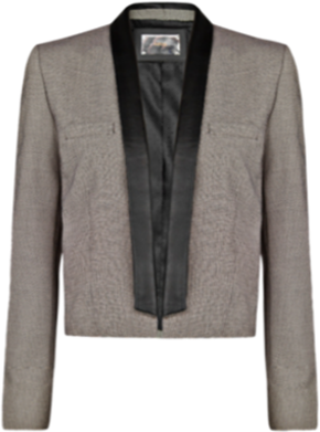 Cropped houndstooth blazer