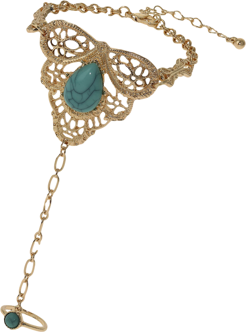 Filigree Stone Hand Chain