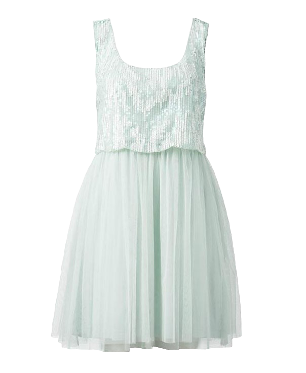 Sweet Mesh Dress with Paillette Embellishment