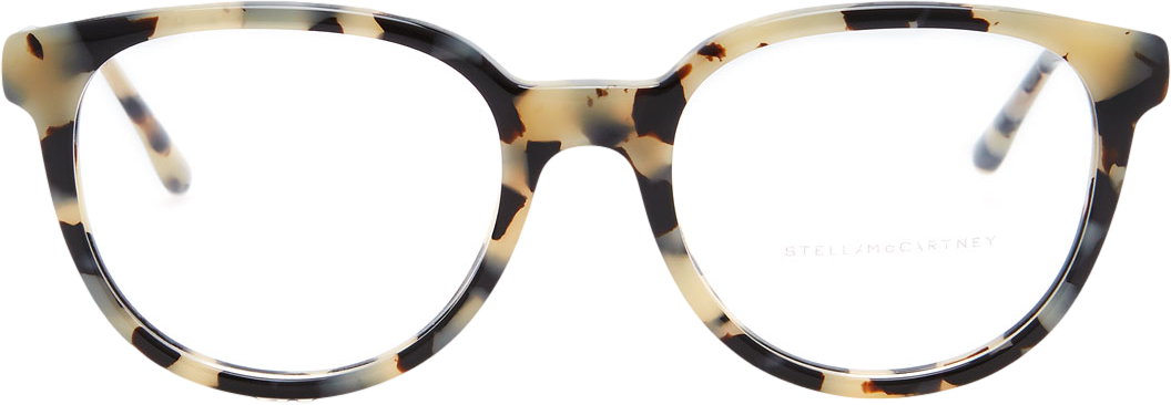 Stella McCartney Round Optical Frames, Spotty Tortoise