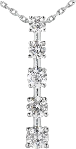 2.00 CTW Diamond Journey Pendant in 10K White Gold