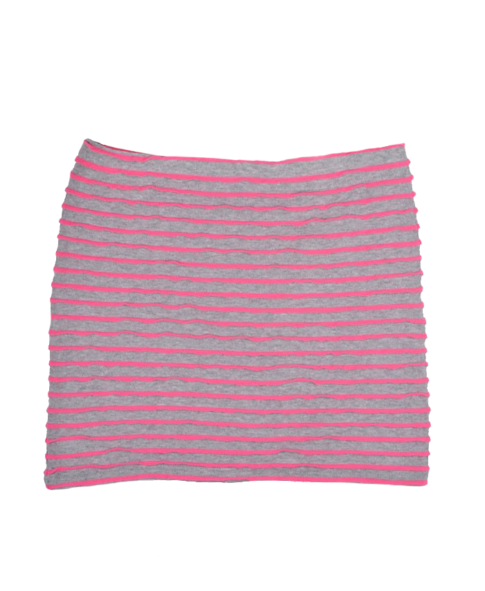 Stripe Print Body-Conscious Tube Skirt