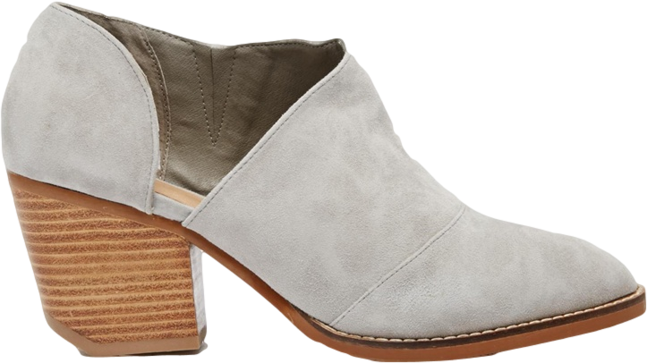 Shellys London Anime Gray Suede Cut Out Low Shoe Boots