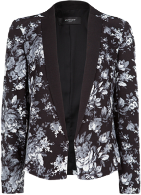 Floral print flowy blazer