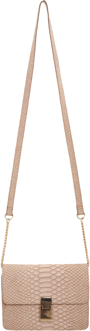 Nude Mini Snake Shoulder Bag