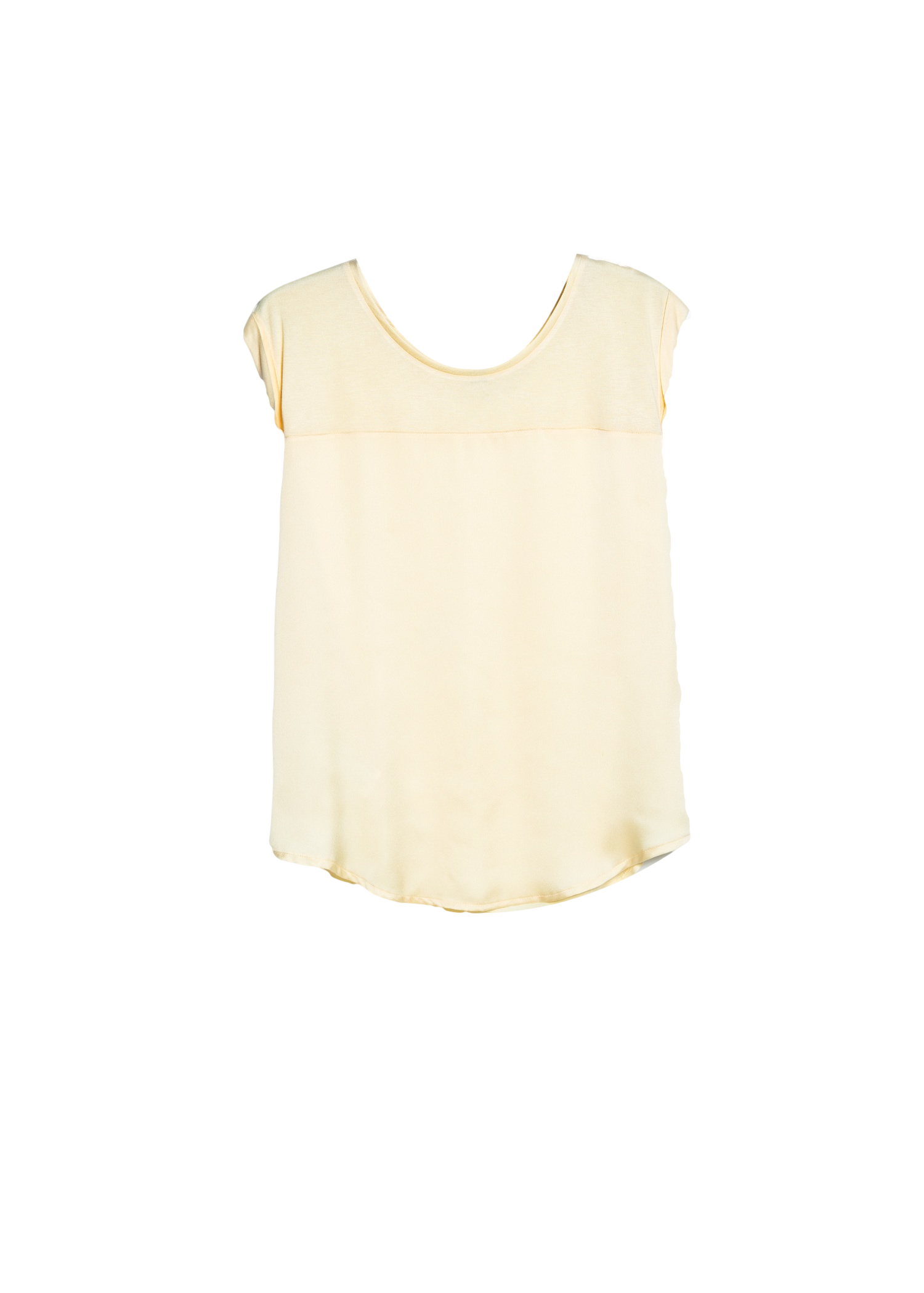 Satin panel lightweight t-shirt