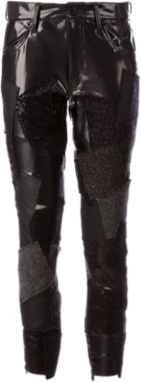 patchwork glitter trousers