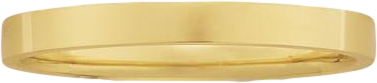 3 mm Plain Flat Comfort-Fit Wedding Band in 18k Yellow Gold