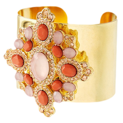 LIMITED EDITION CORAL FLOWER DETAIL CUFF