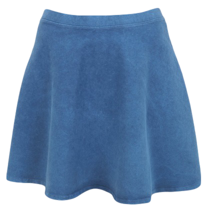 LIGHT BLUE DENIM SKATER SKIRT