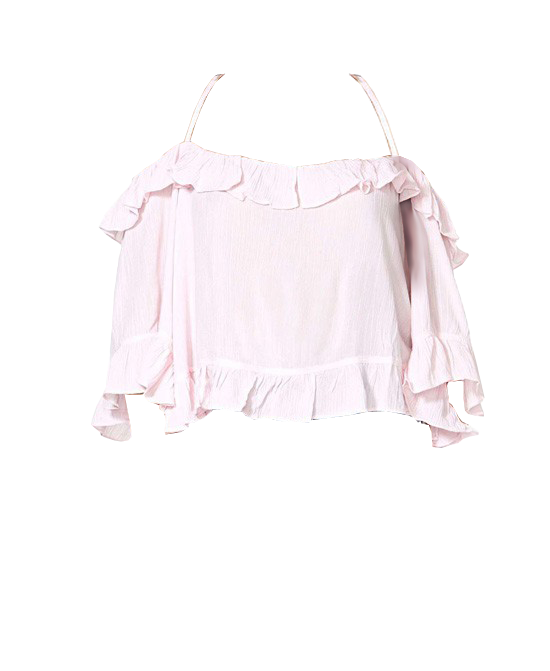 Boat Neckline Flouncing Blouse