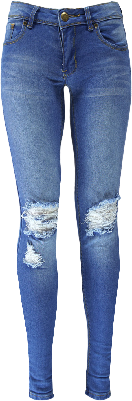 Loren Distressed Rip Knee Skinny Jeans