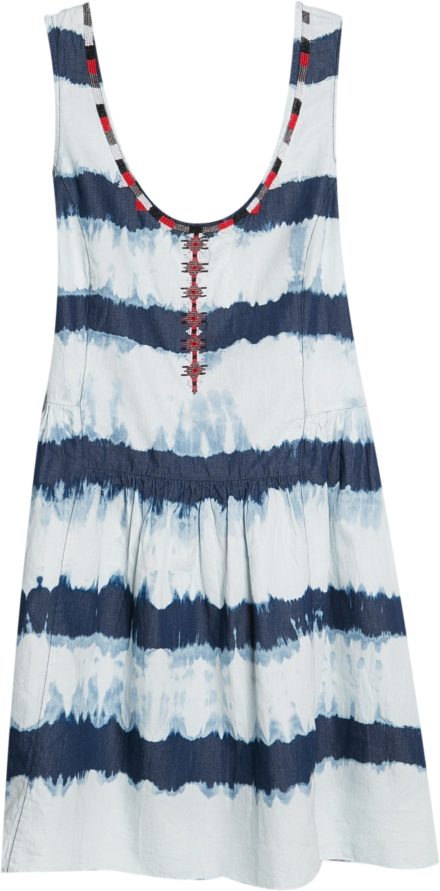 Bead striped dress