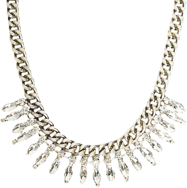 DAILYLOOK Elegant Crystal Chain Necklace