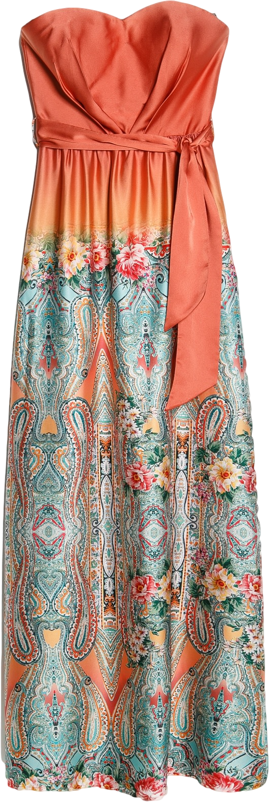 Printed satin dress