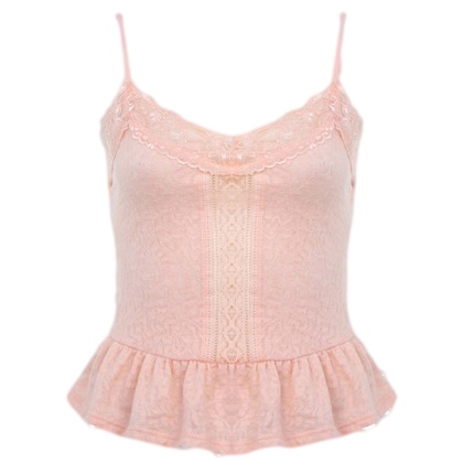 BLUSH PEPLUM JACQUARD CAMI