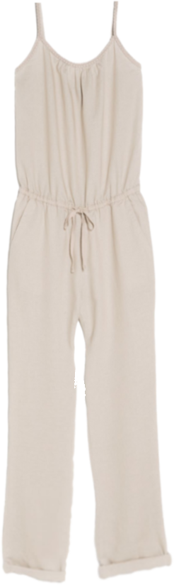 Cotton linen-blend jumpsuit