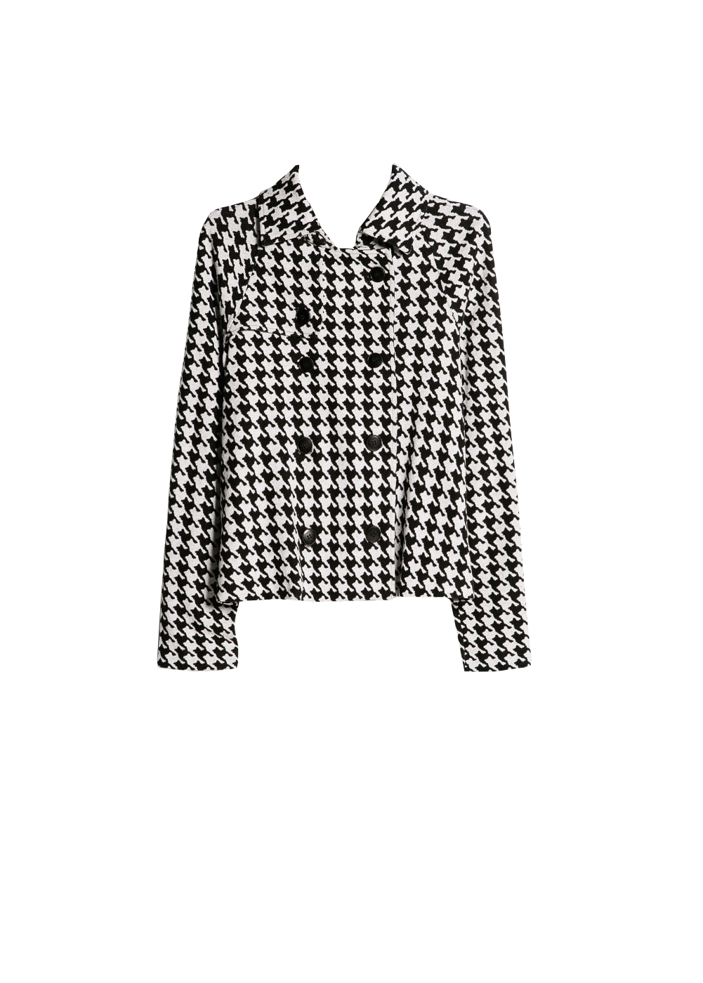 Houndstooth cotton-blend jacket