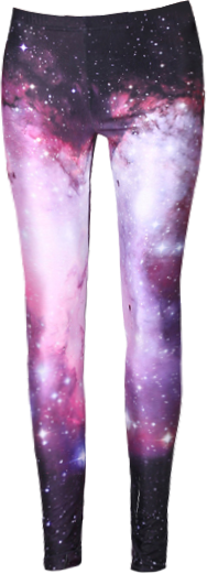 ROMWE Galaxy Print Purple Leggings