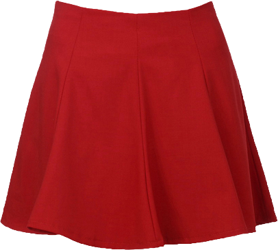 Retro Ruffle Red Skirt