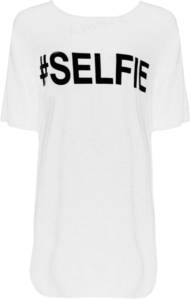 FDAvenue #Selfie Print T Shirt In White