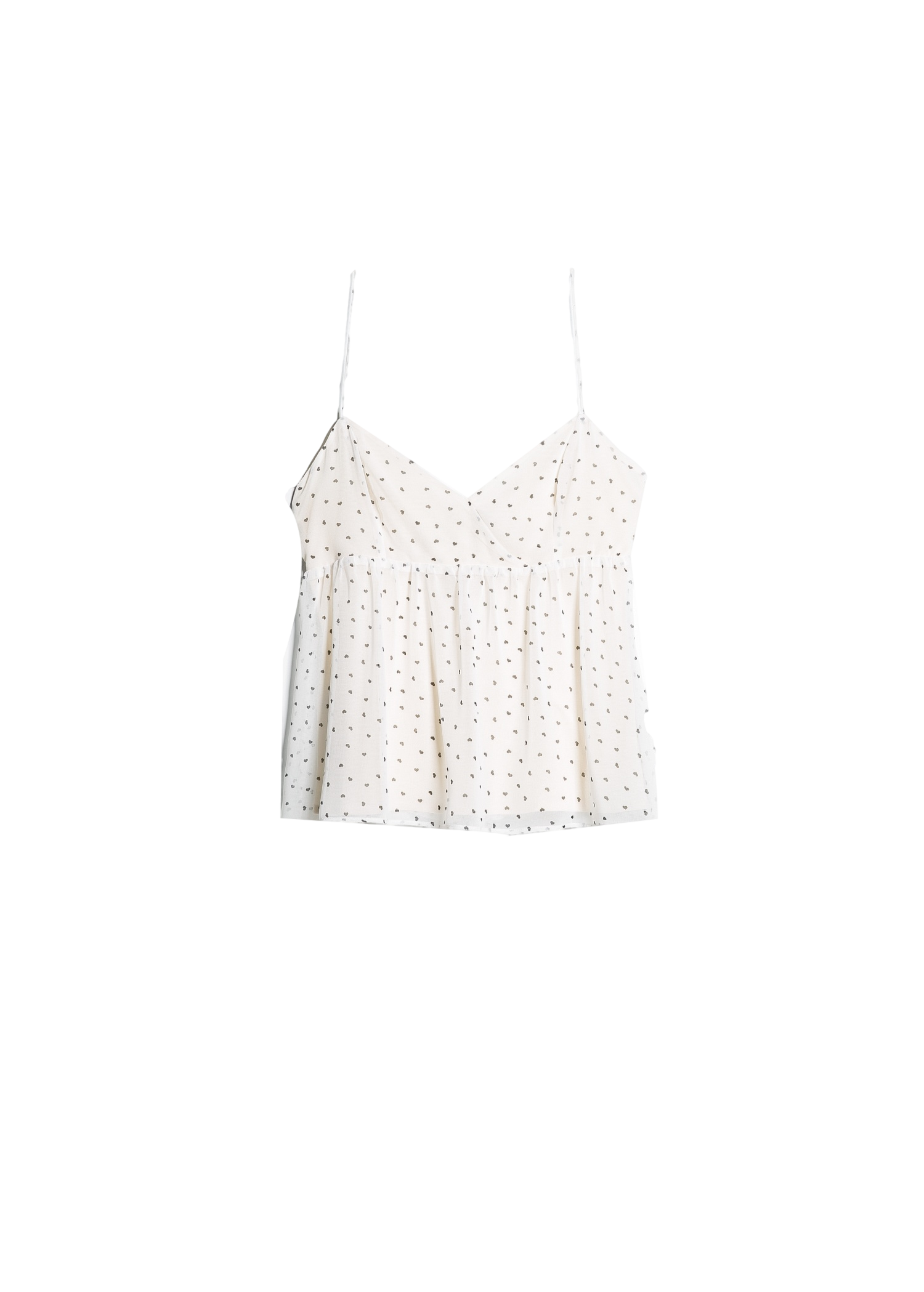 Flared polka-dot top