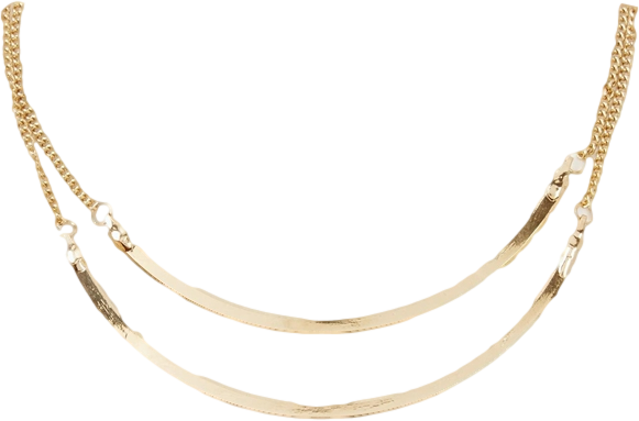Designsix Two Row Bar Choker Necklace