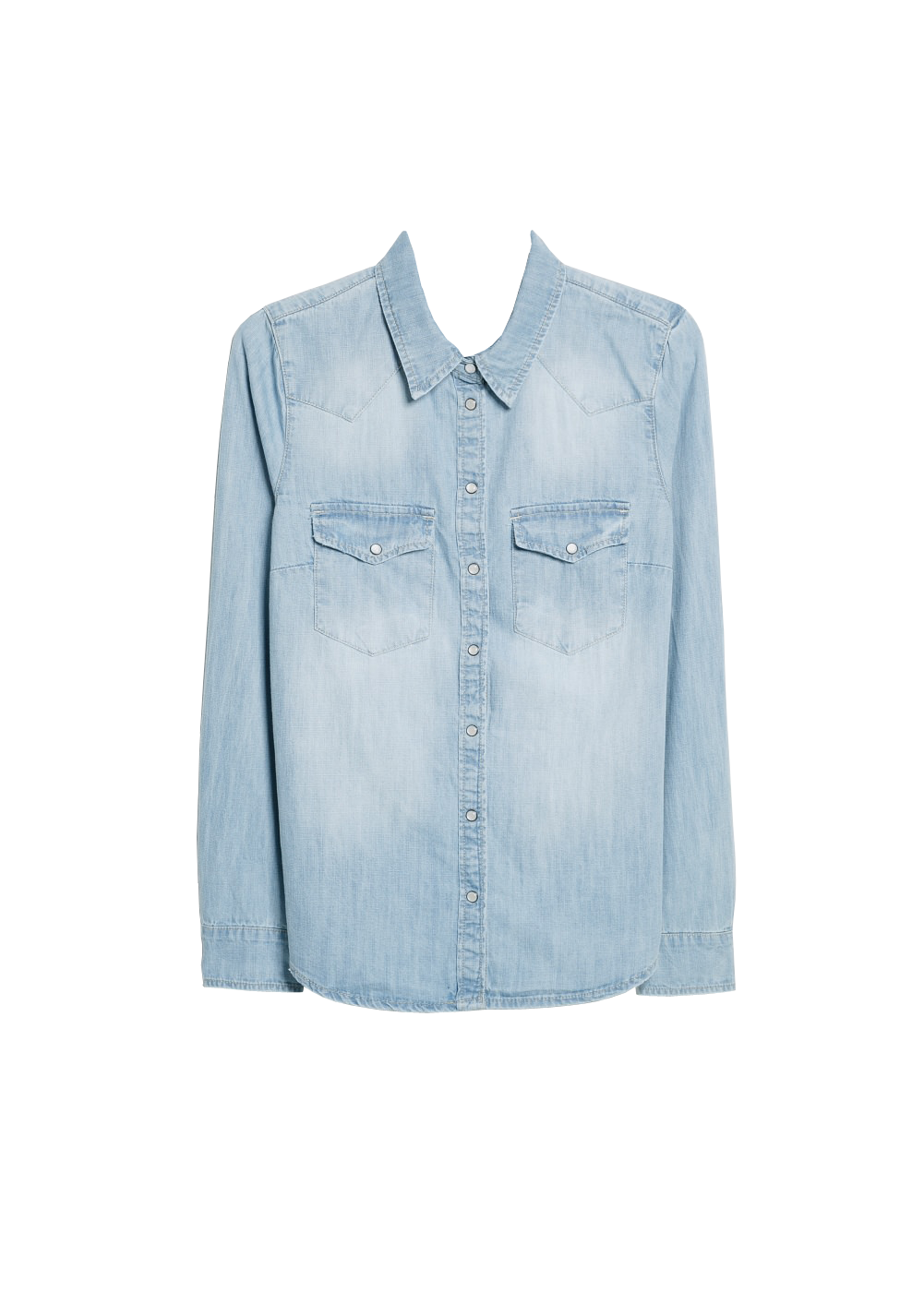 Bleached denim shirt