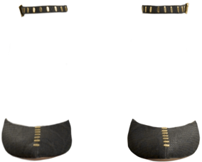 Court shoes with rivets