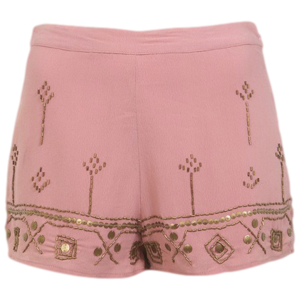 BEADED HEM SHORT