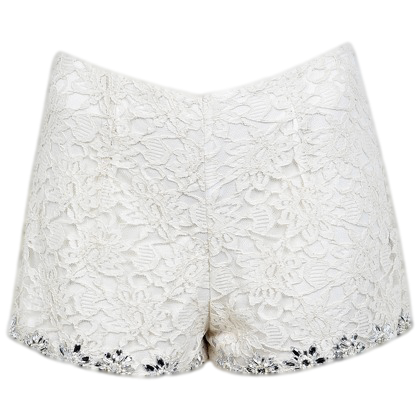 EMBELLISHED LACE SHORTS